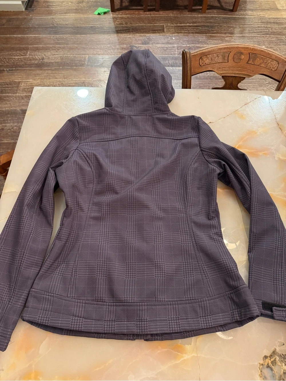 IC COLLECTION Boys Gray Plaid Hooded Softshell Jacket